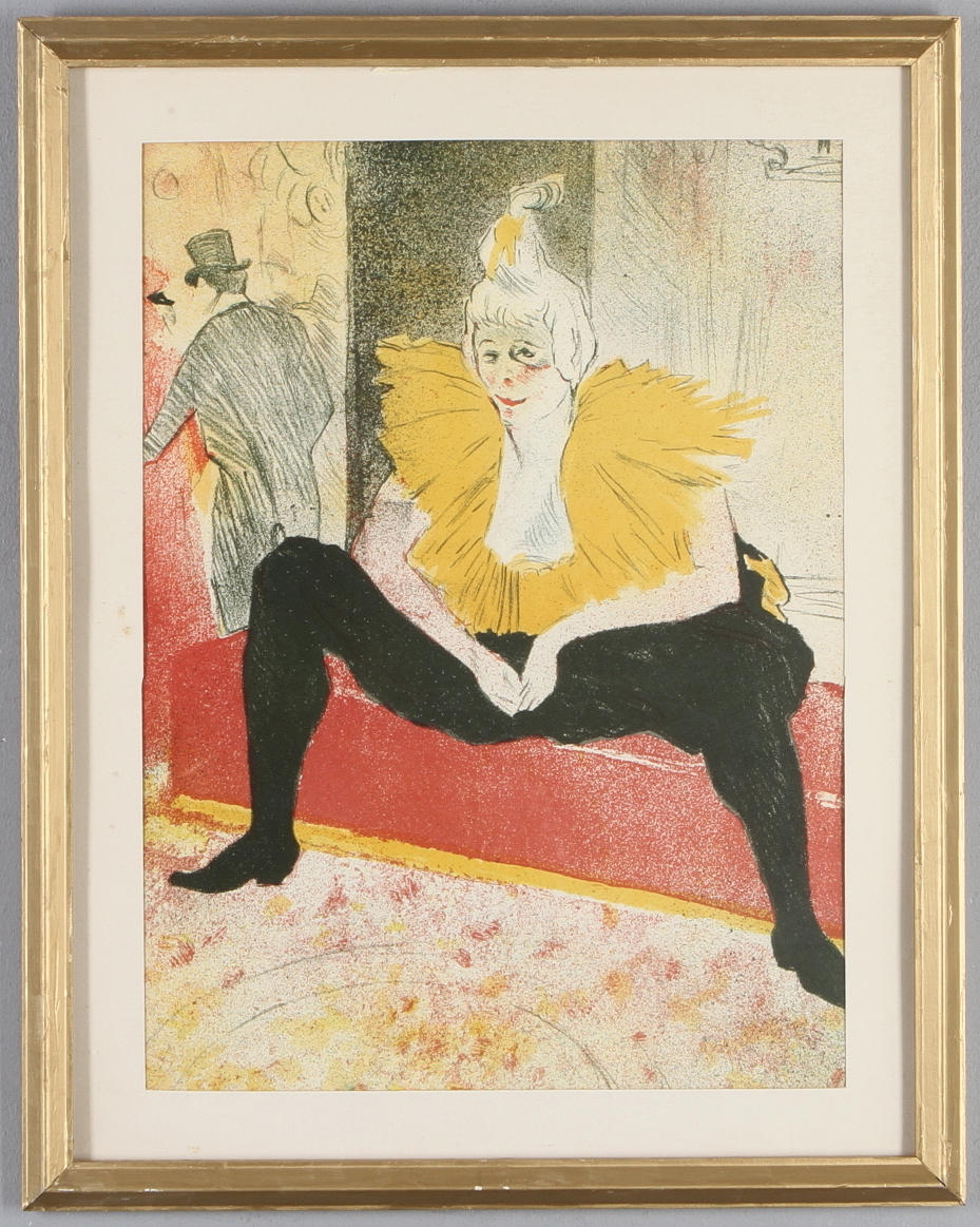 HENRI TOULOUSE-LAUTREC. EFTER. Sittande kvinna, färglitografi, numrerad 580/1250.