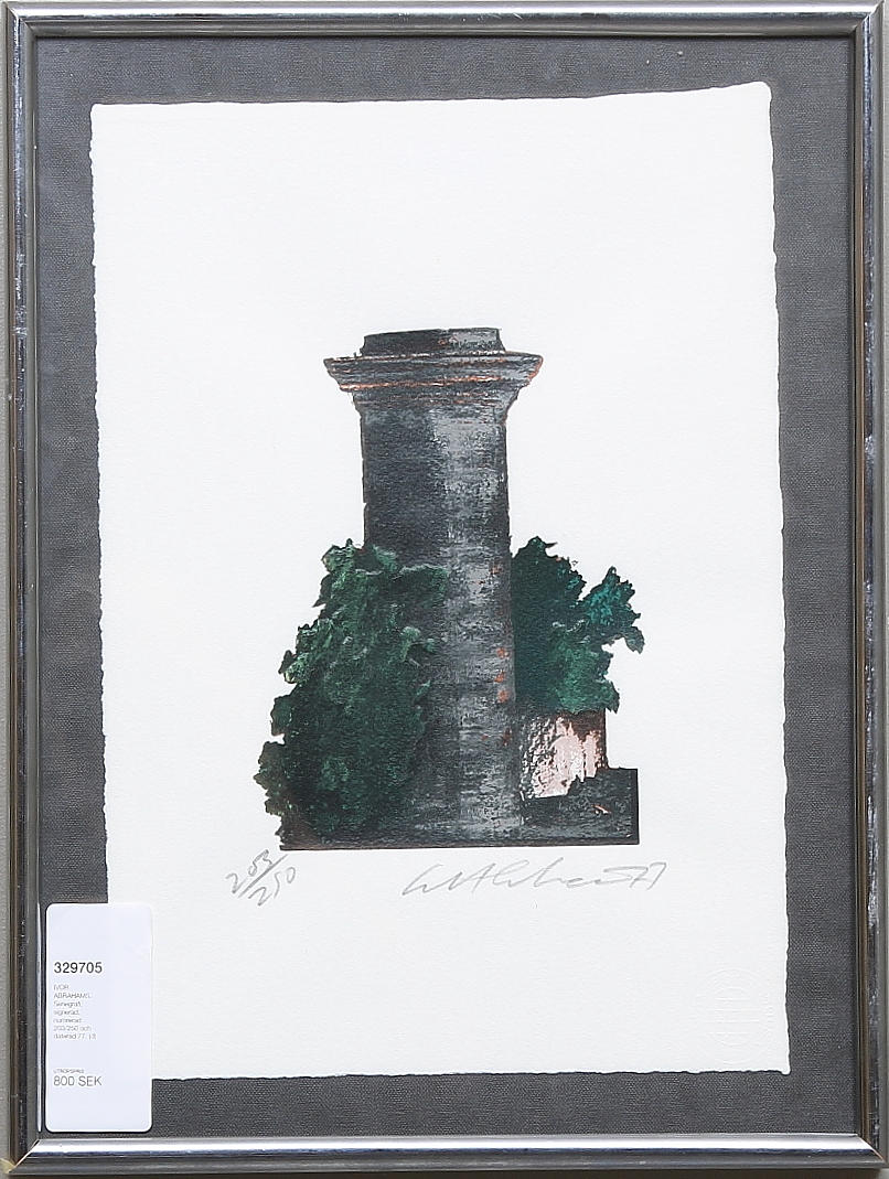 IVOR ABRAHAMS. Seriegrafi, signerad, numrerad 203/250 och daterad 77.