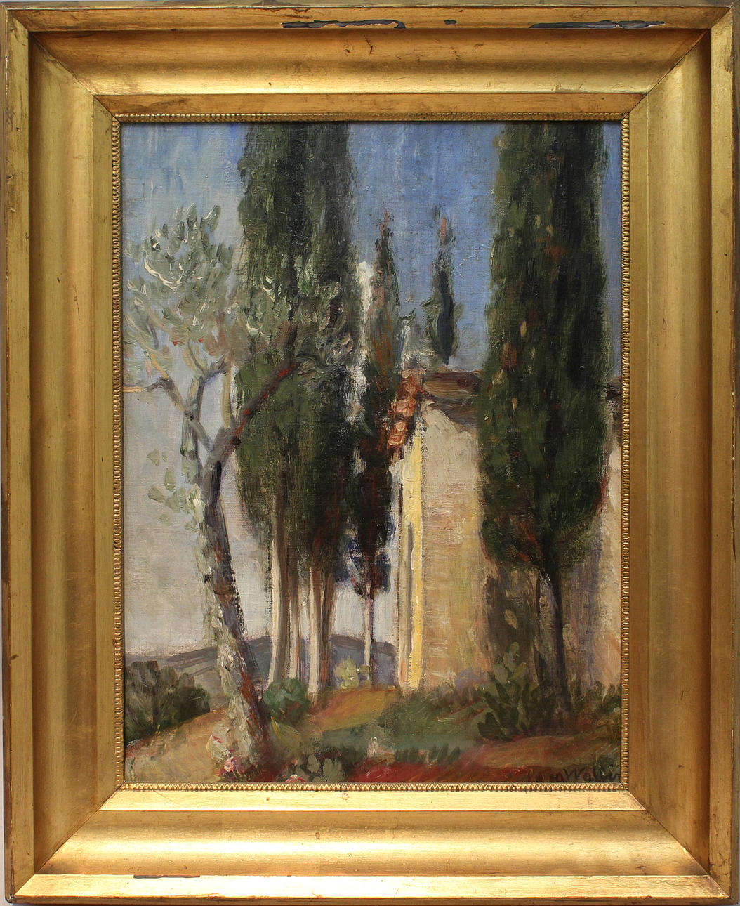 DAVID WALLIN. "Rue L´abba Gregoire no 3". Olja på duk. Signerad samt a tergo signerad och daterad -24.