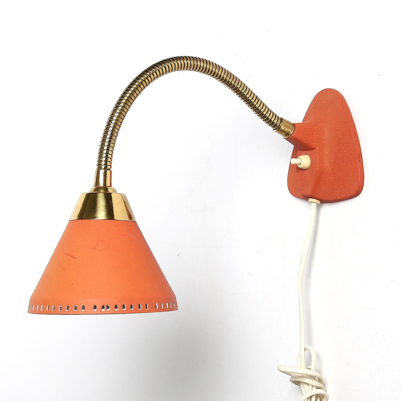 BORDS/SÄNGLAMPA, metall, "Ewa", Värnamo, modell 506, 1950-tal.