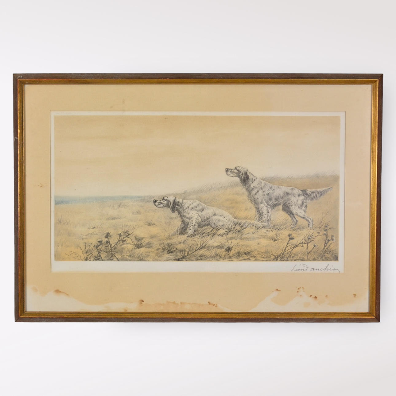 LEON DANCHIN. Grabado en color.