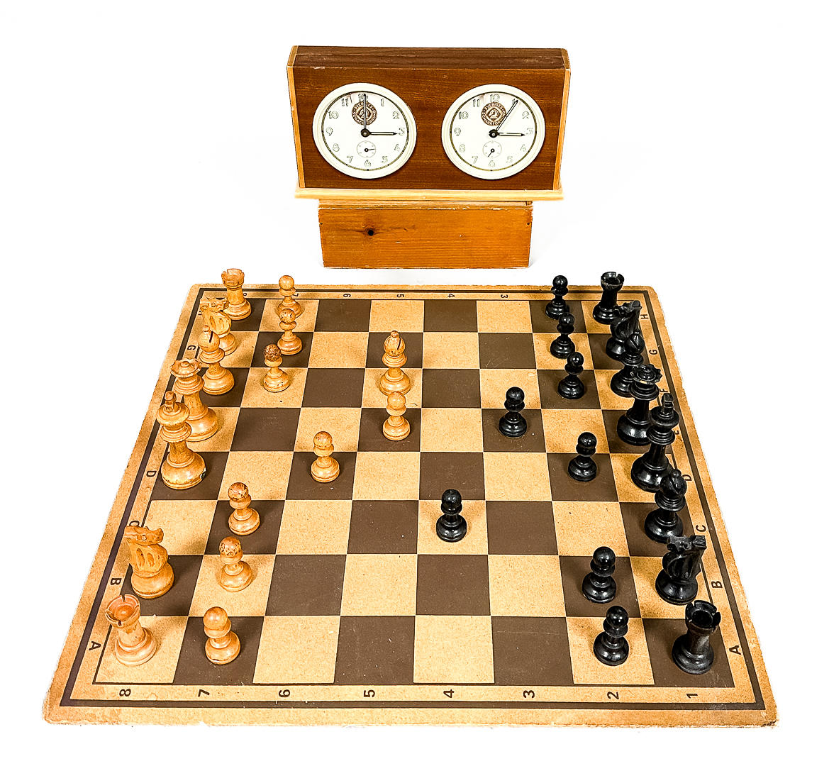 Chess game with chessbell, 20th century.