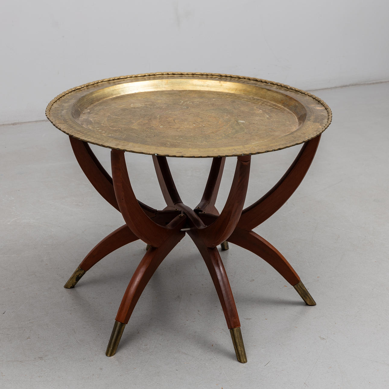 SMOKING TABLE, brass, oriental.