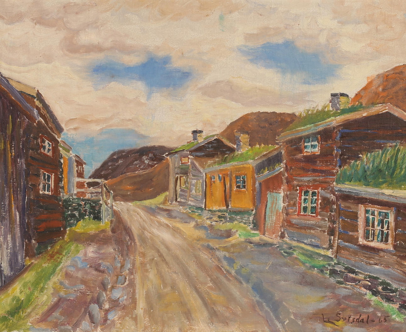 UNIDENTIFIED ARTIST, oil on panel, signed -65.