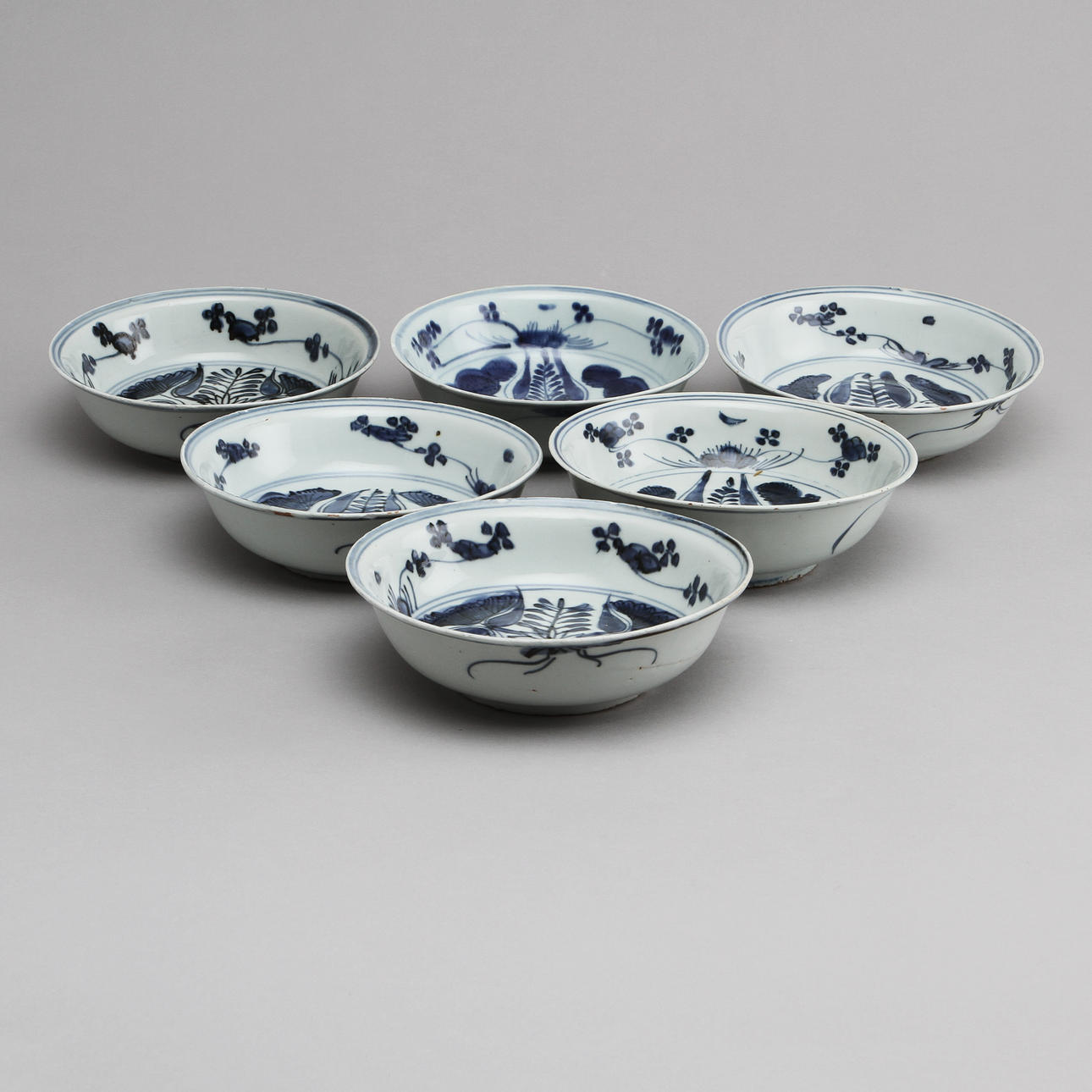 SKÅLFAT, 6 st, porslin, orientaliska,1900-tal.