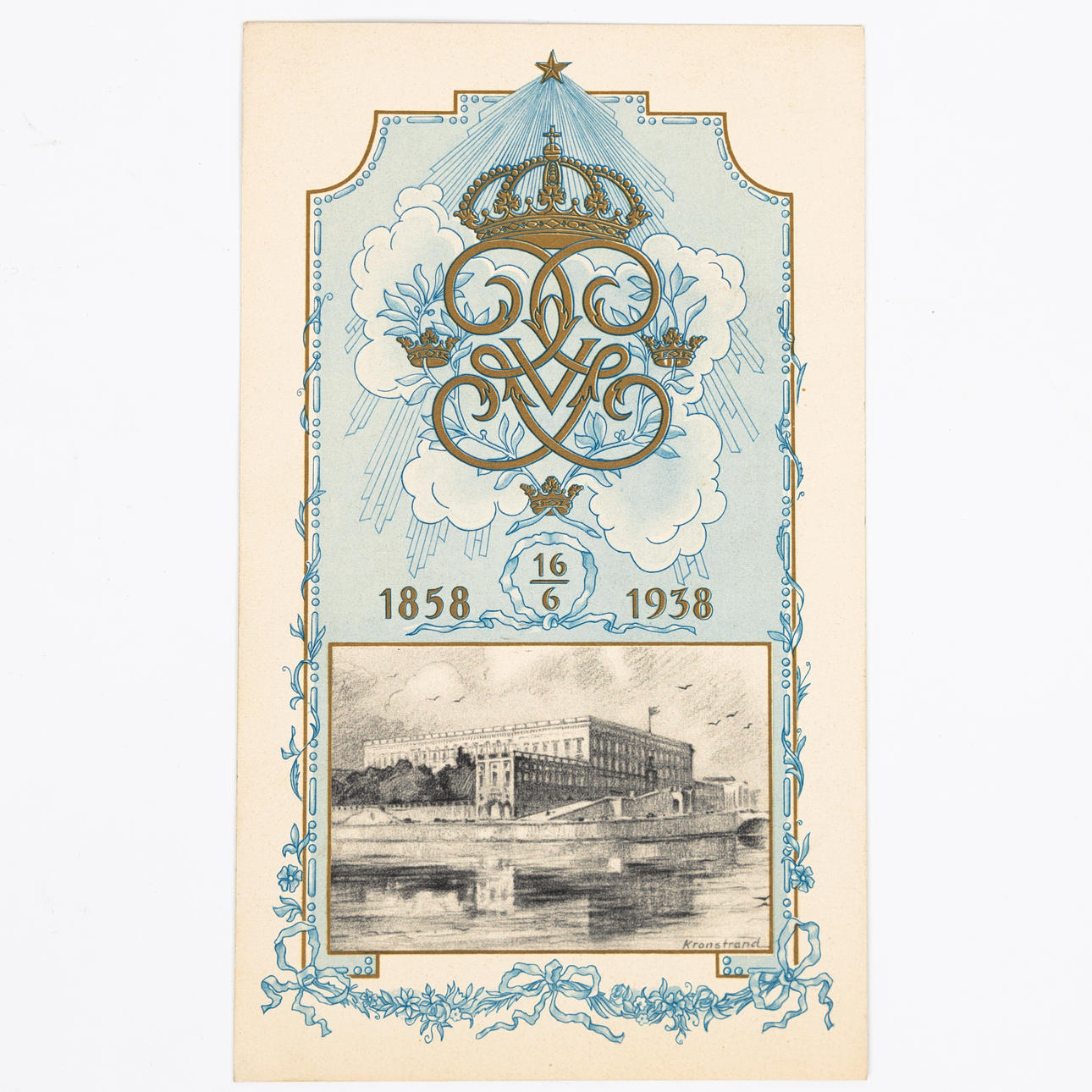 ROYAL MENUS, about 70 pieces in two binders, Sweden Konungahus 1883 to c. 1955.