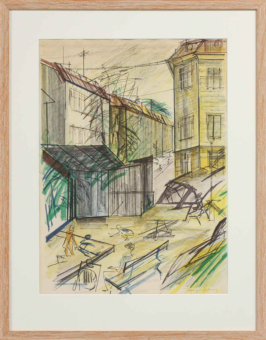 BENGT OLSON. färglitografi, sign.