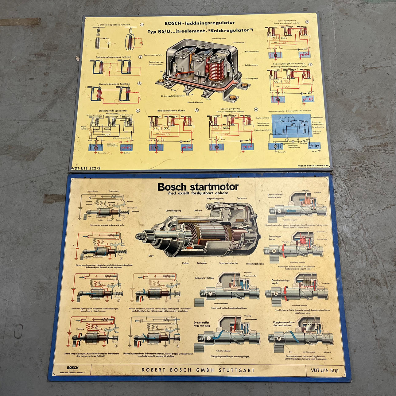 ROBERT BOSCH, two 20th century teaching boards.