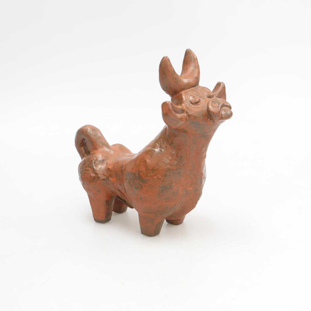 LARS BERGSTEN, skulptur, tjur, stengods.