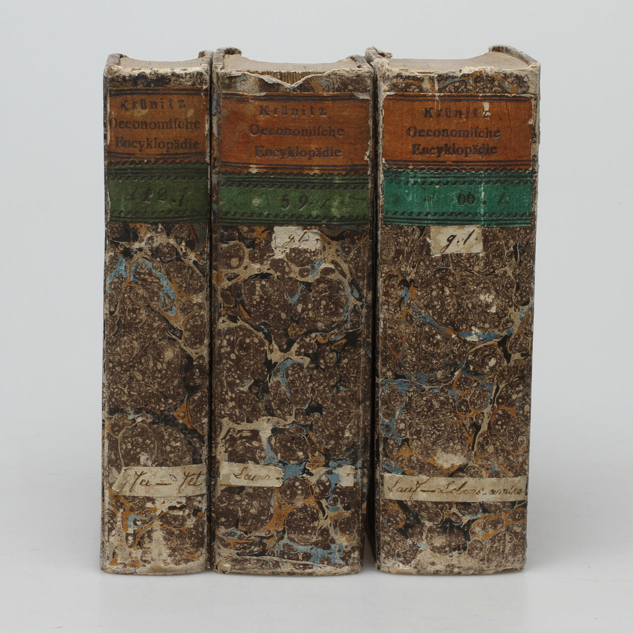 BÖCKER, 3 st, "Oeconomische Encyklopädie oder allgemeines System der Staats-, Stadt-,Haus- und Landwirthschaft, in alphabetischer Ordnung", Johann Georg Krünitz, 1788, 1794, 1797.