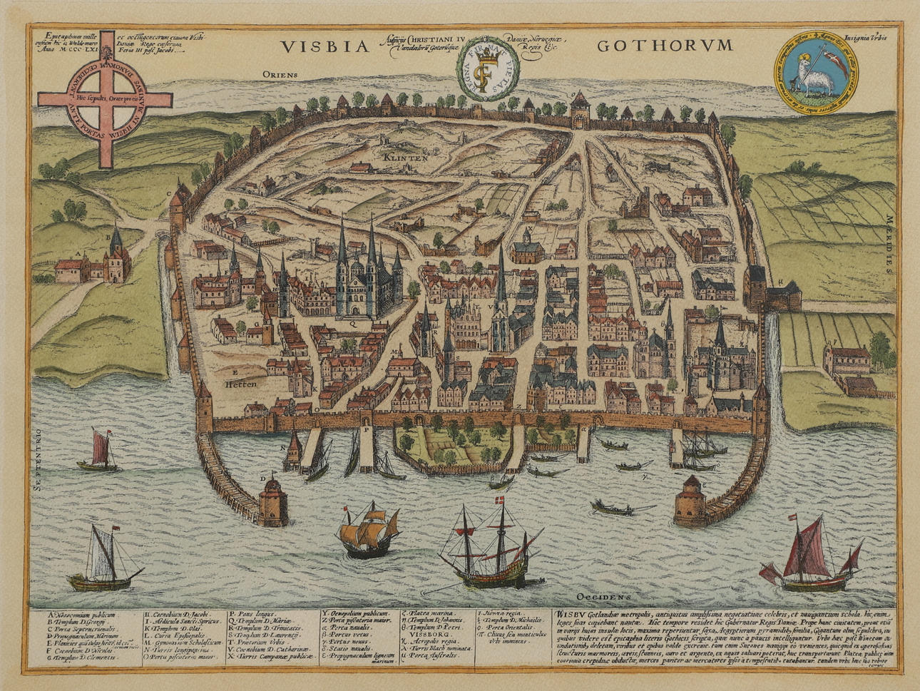 Visbyn kartta, ”Visbia Gothorun”, 1900-luku.