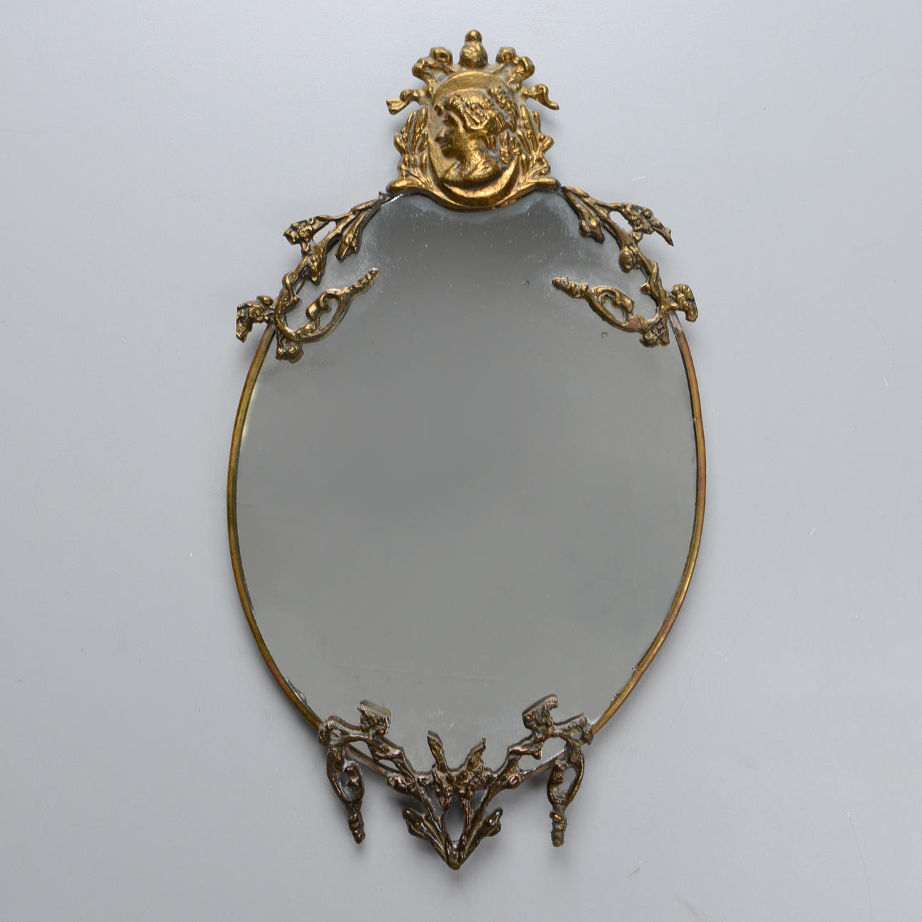 SPIEGEL, Messingrahmen.