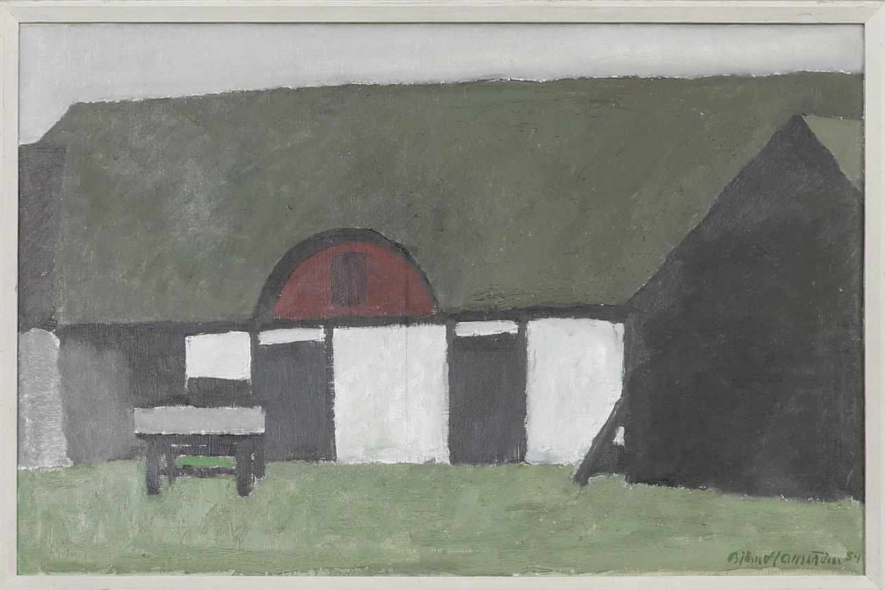 BJÖRN HALLSTRÖM. oil on canvas, signed and dated 1954.