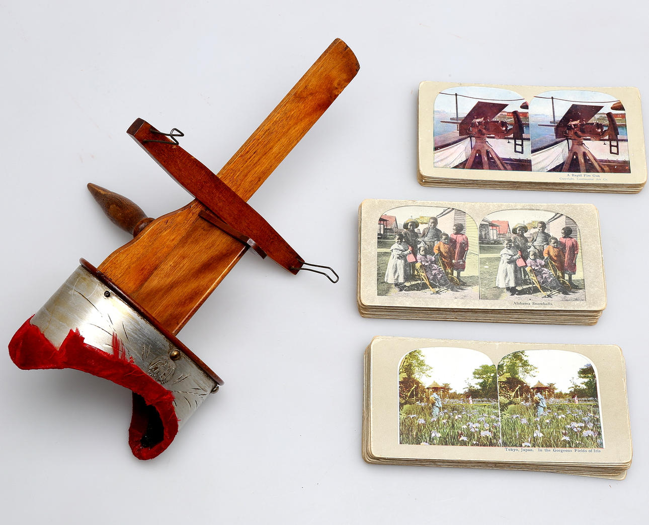 STEREOSKOP med 98 bilder, 1900-talets första hälft.