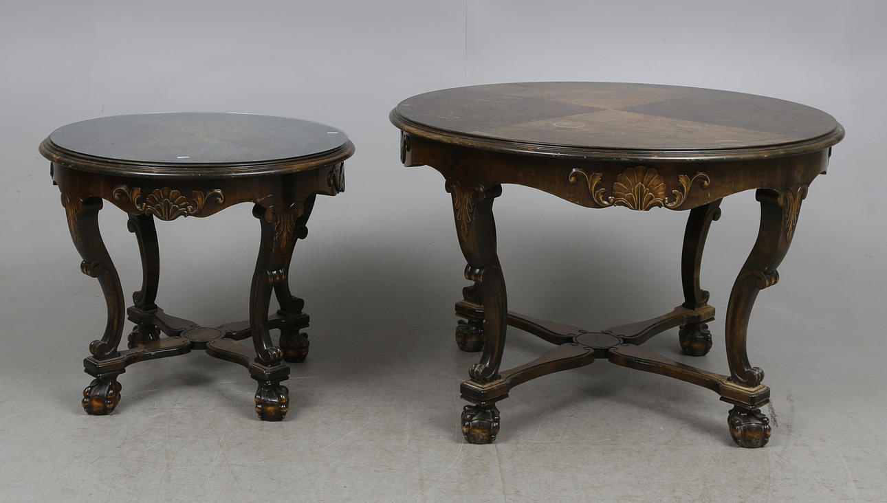 BORD, 2 st, chippendale-stil, 1900-talets första hälft.