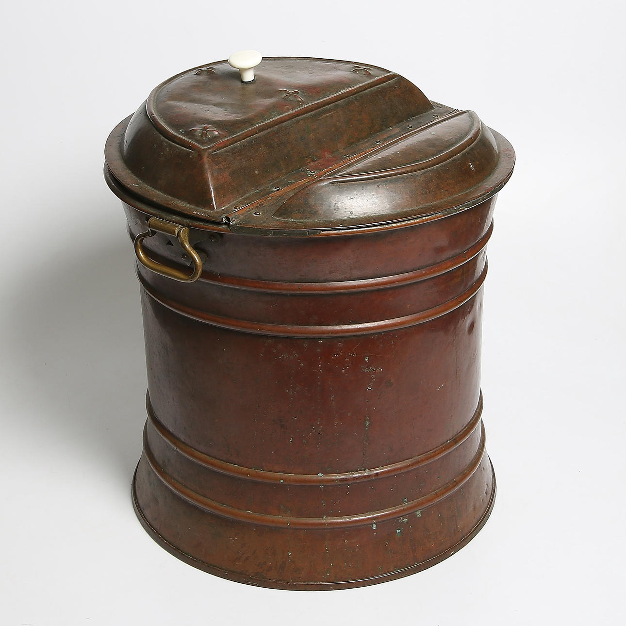 VATTENTUNNA, koppar, kopparslagare E. R. Heijtz, Heffners (Skönsberg), Sundsvall. 1800-tal.