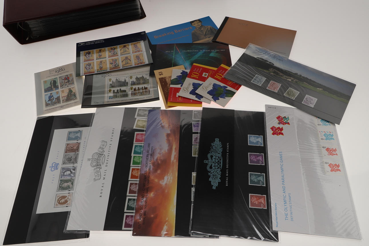 PRESENTATION STAMP PACKS, STAMP BOOKLETS & OTHER ITEMS. Coins, Medals