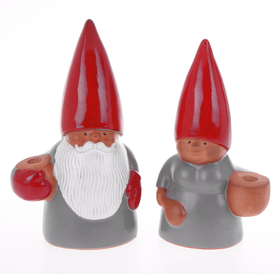 TOMTAR, ljusstakar 2 st, design Lisa Larson.