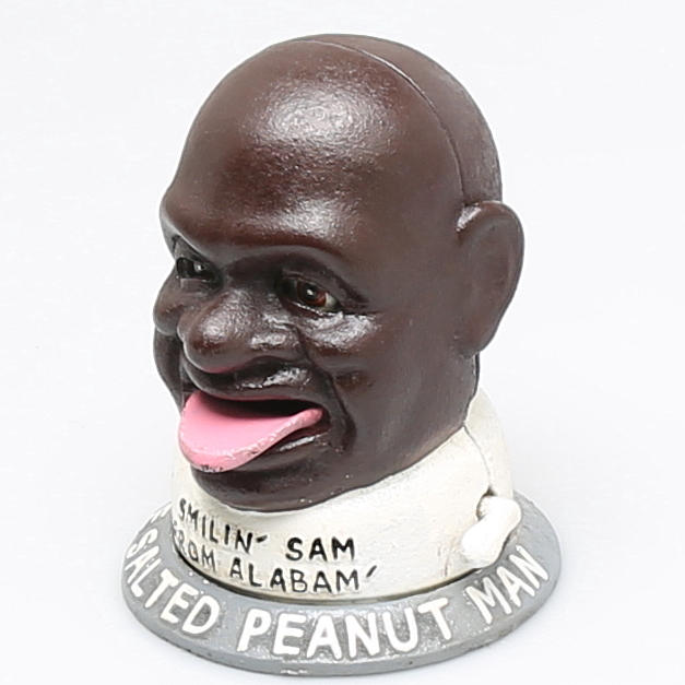 SPARBÖSSA i gjutjärn "Smilin-Sam" modern tillverkning.