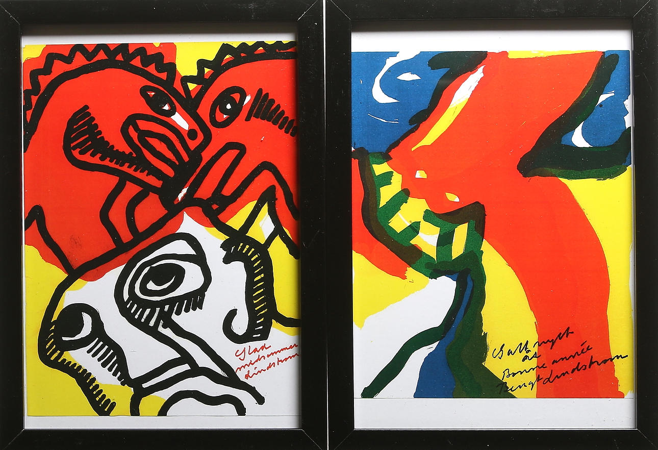 BENGT LINDSTRÖM. 2 st tryck, med dedikation, signerade i trycket.