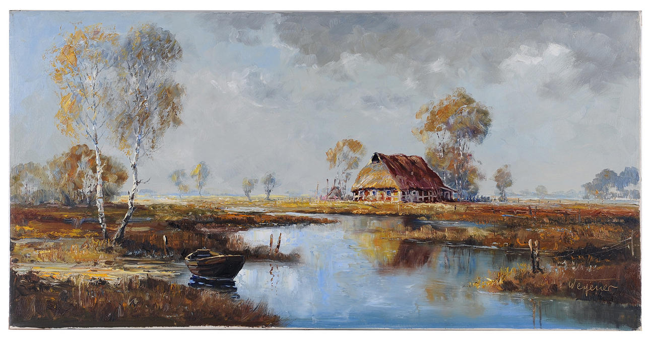 SIGNIERT WEGENER. hedmark landskap.