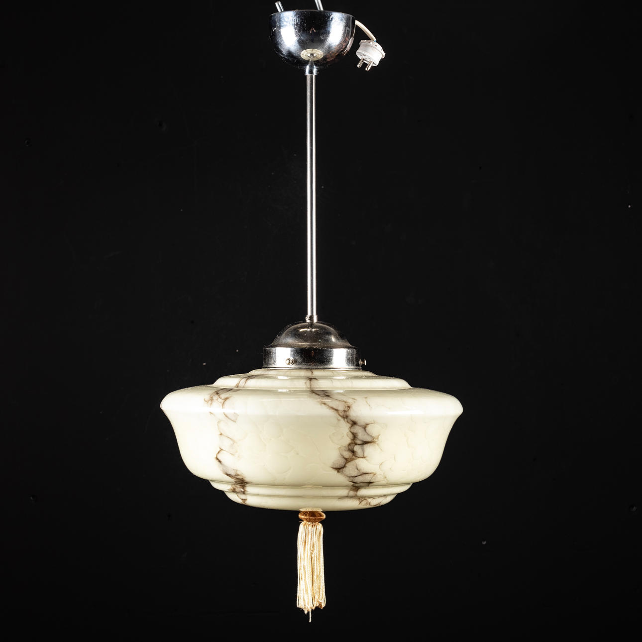 A 1930 Art Deco ceiling lamp.