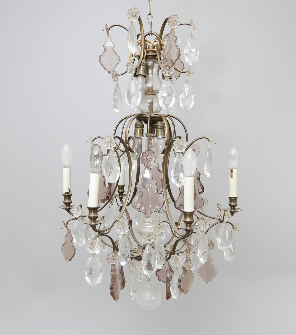 LJUSKRONA, rokokostil, Höjd 90 cm, 1930-tal.