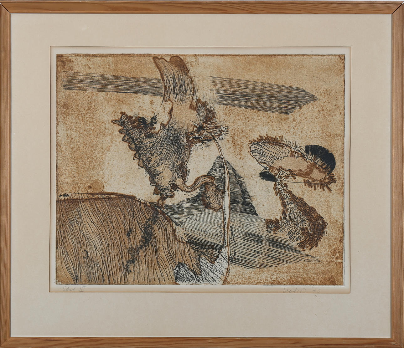 ULF TROTZIG. Komposition, etsning nr III, signerad och daterad Trotzig -75.