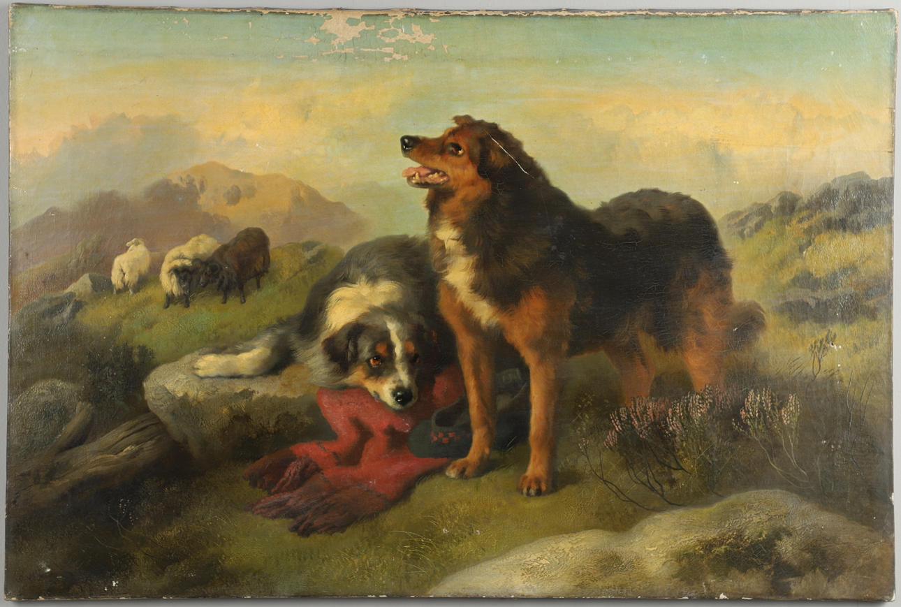 GEORGE WILLIAM HORLOR (1823-C.1898). GUARDING THE FLOCK.