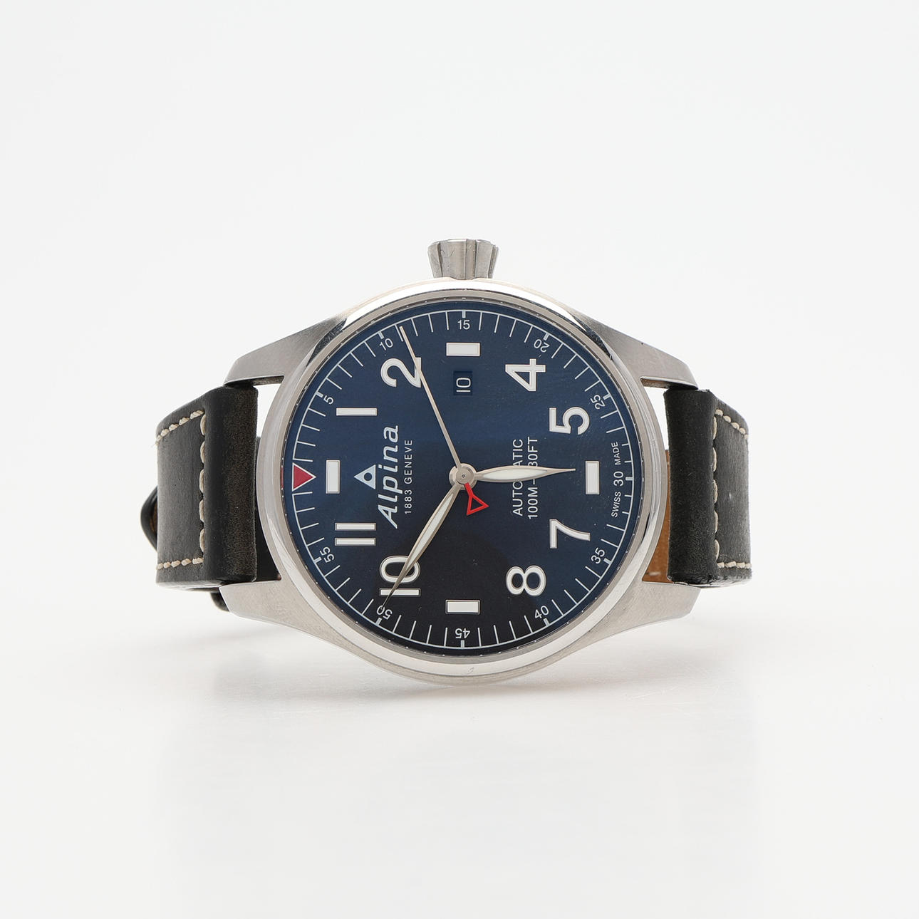 MEN'S WRISTWATCH, ALPINE, STARTER TIMER, AUTOMATIC MISSION, STEEL CASE.