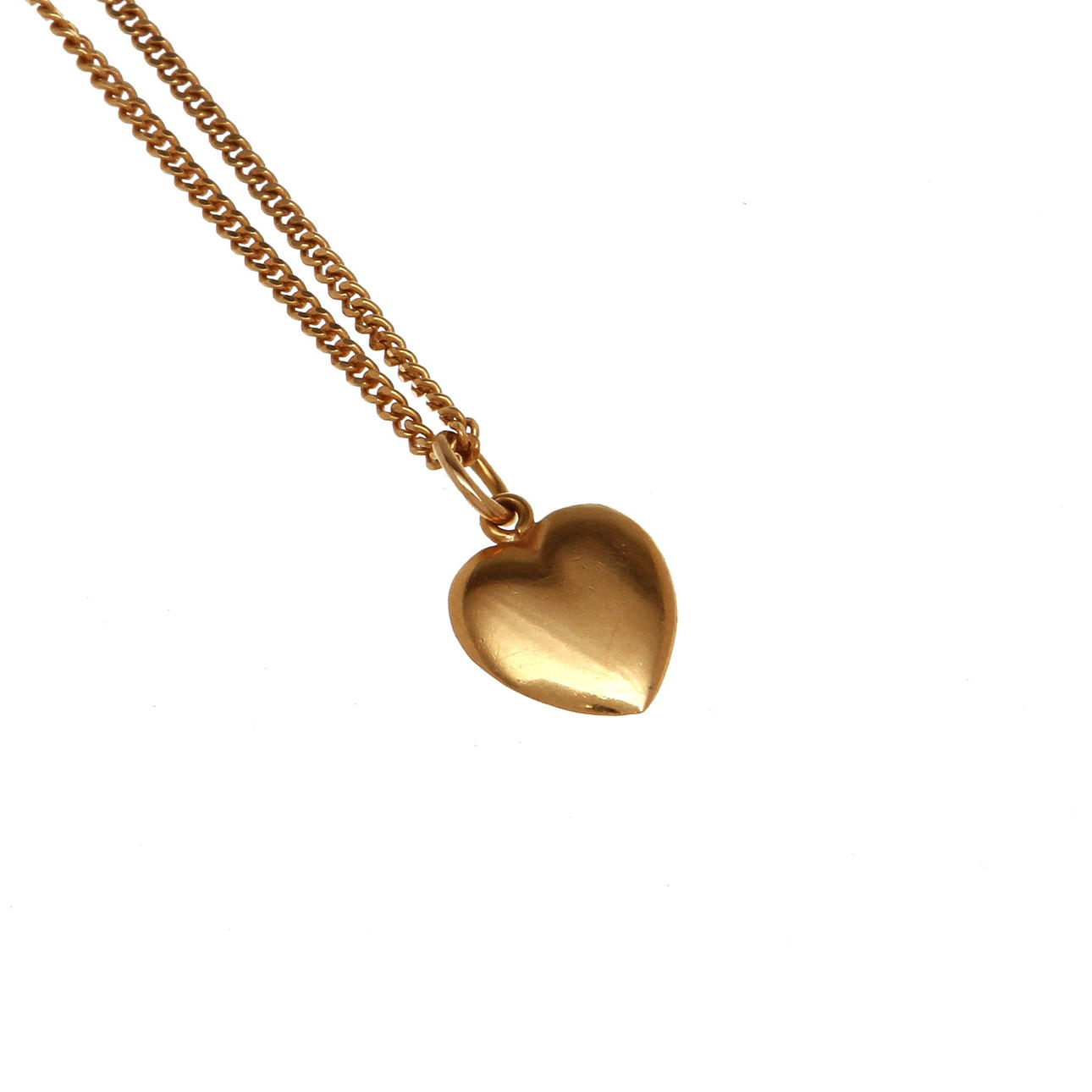 HALSKEDJA och HÄNGE i form av hjärta, 18k guld. Vikt ca 6 gram.