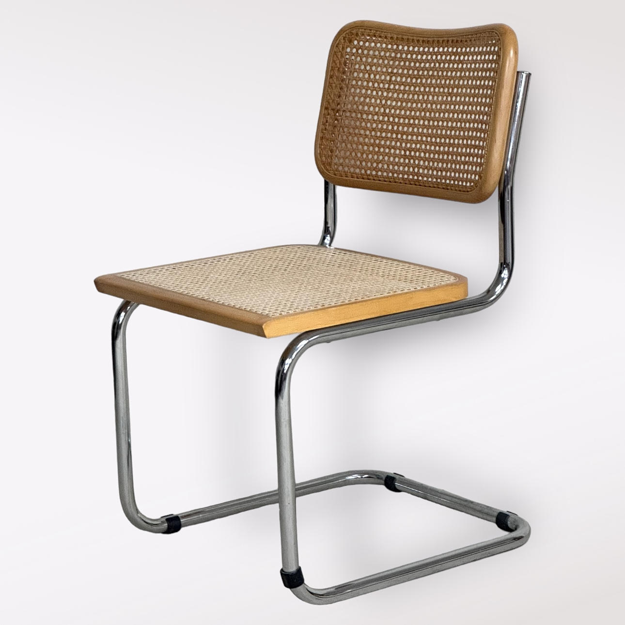 Bauhaus-modelstol, rattan og krom, Italien.