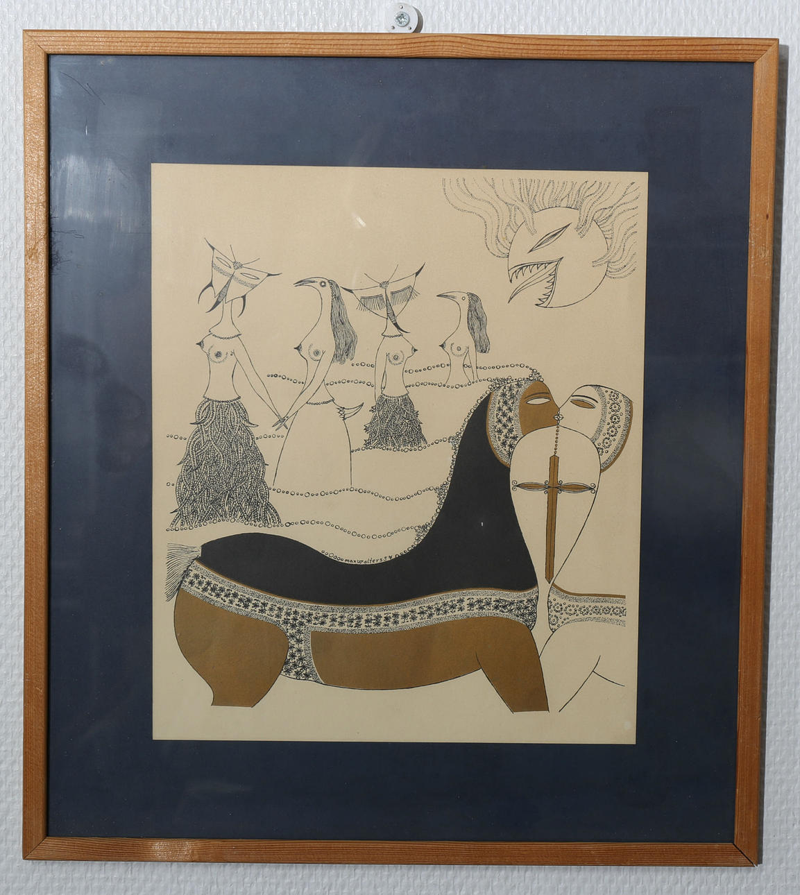 MAX WALTER SVANBERG. Tryck med guldprägling, 8 stycken, signerade i trycket.