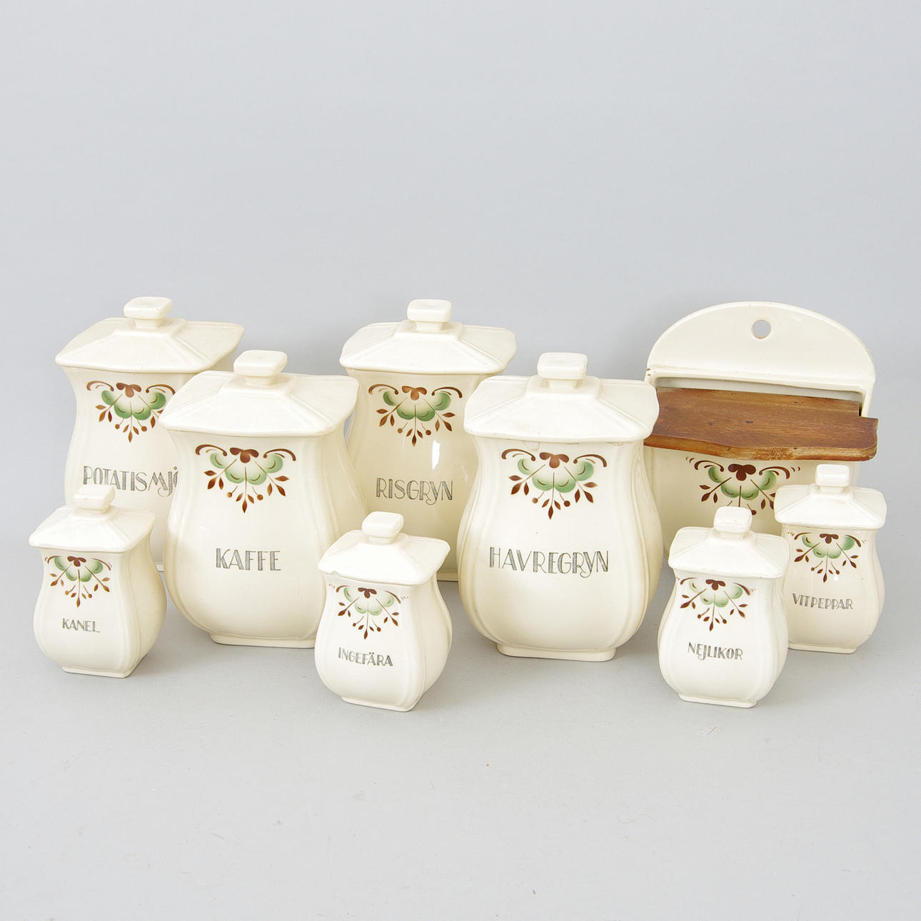 KRYDDBURKAR, porslin, Gefle.