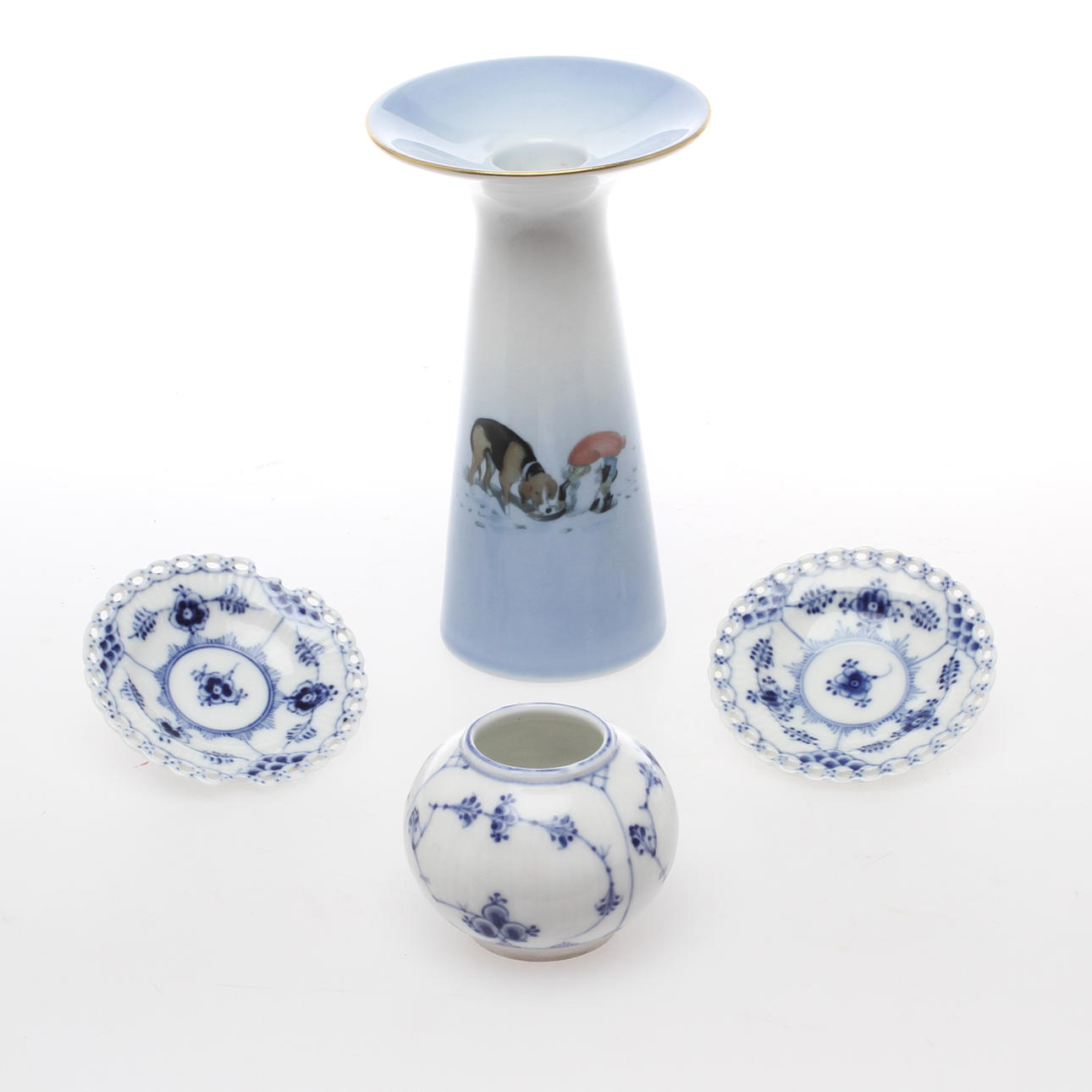 PARTI PORSLIN, 4 delar, Bing&Gröndahl och Royal Copenhagen.