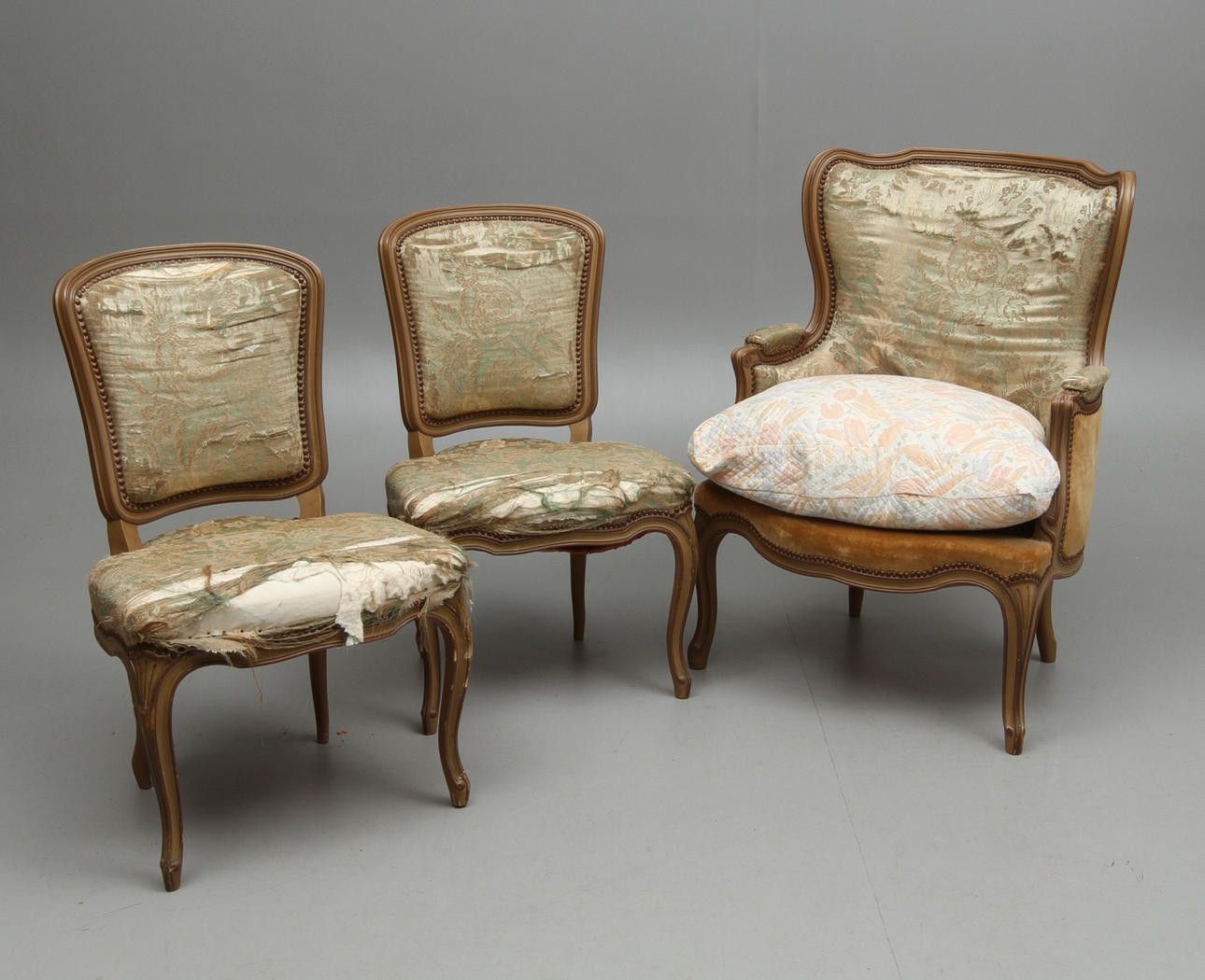 BERGÉRE samt STOLAR 2 st, rokokostil, Nordiska Kompaniet.