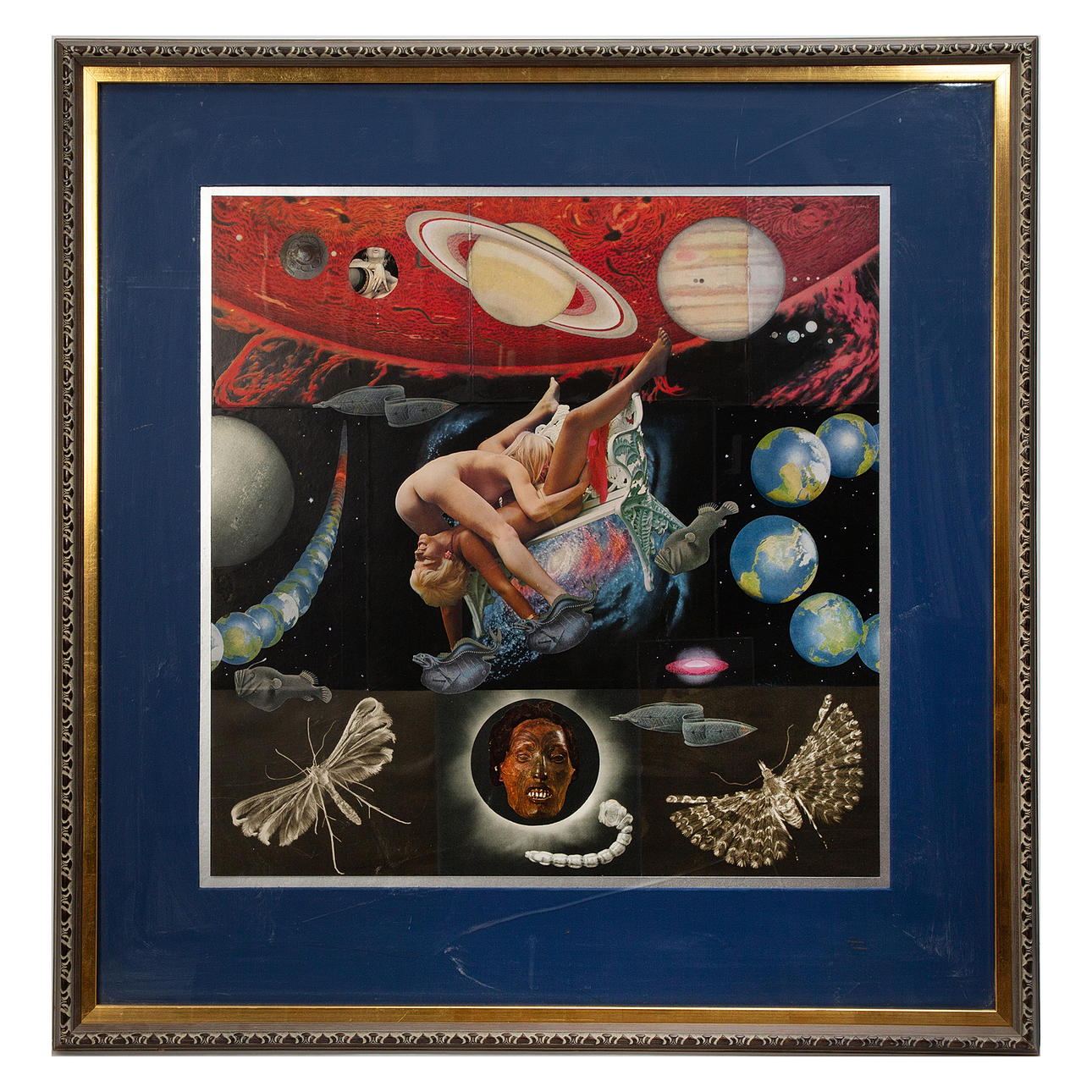 MAX WALTER SVANBERG. Collage, signed.