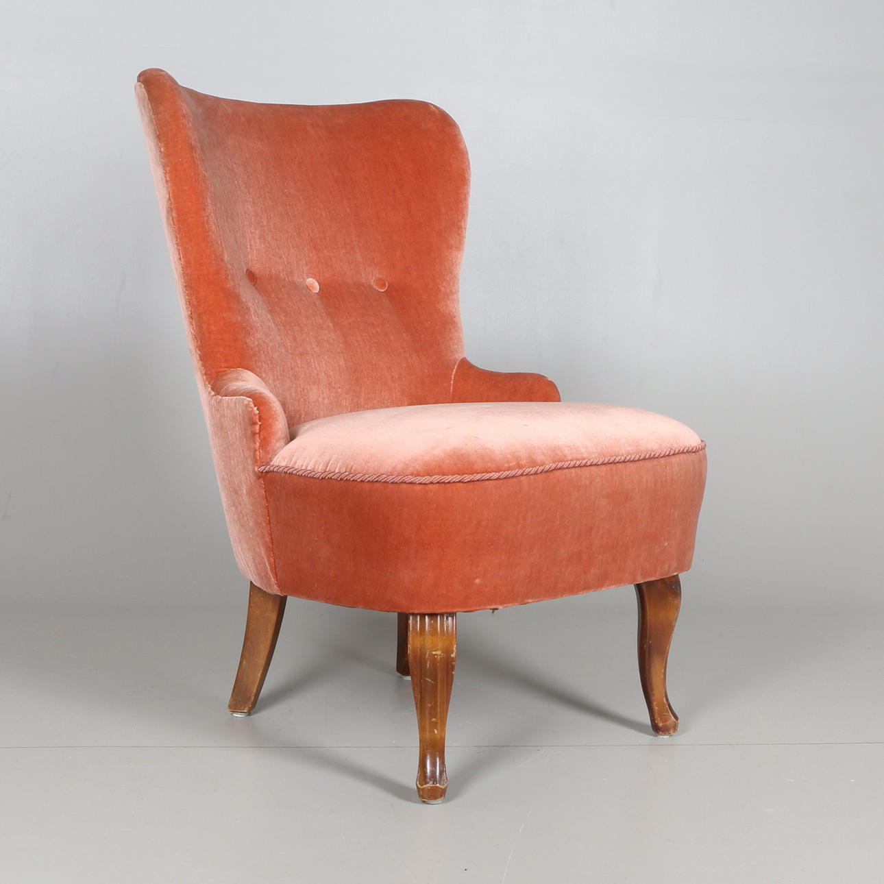 EMMAFÅTÖLJ, plysch, 1900-tal.