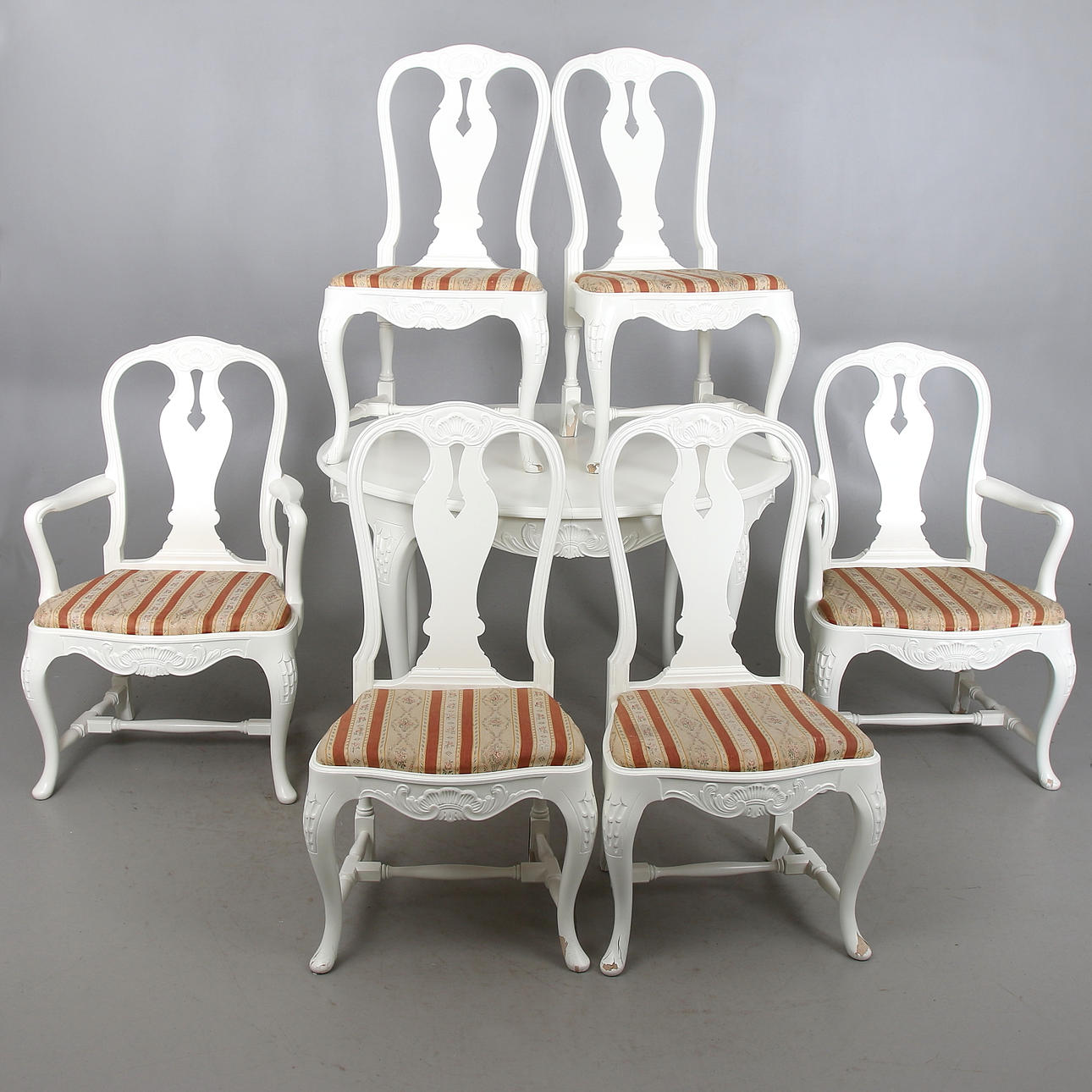 MATSALSGRUPP, 7 delar, rokokostil, 1900-talets andra hälft.