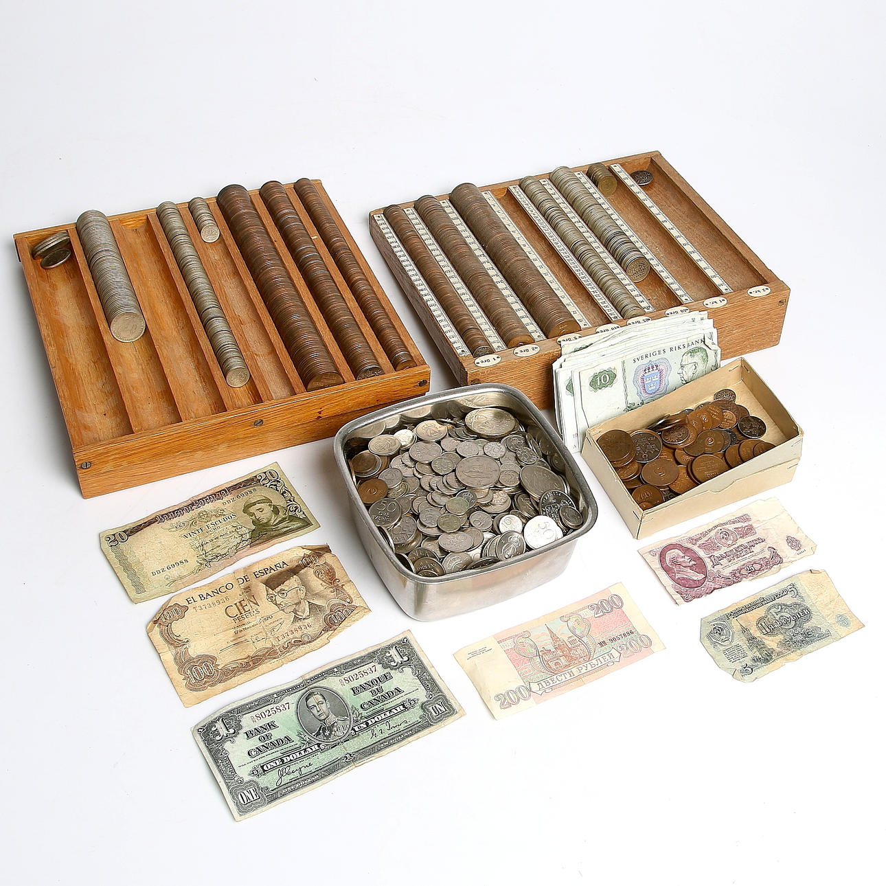 MYNT och SEDLAR, silver och koppar mynt.