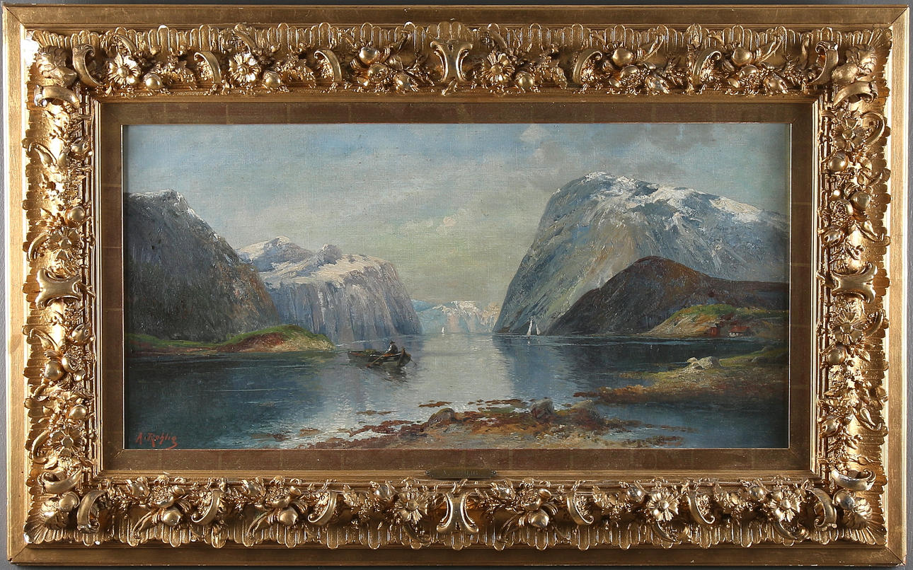 OIDENTIFIERAD KONSTNÄR. Marint motiv, olja på duk, signerad "A. Rohlig", 18/1900-tal.