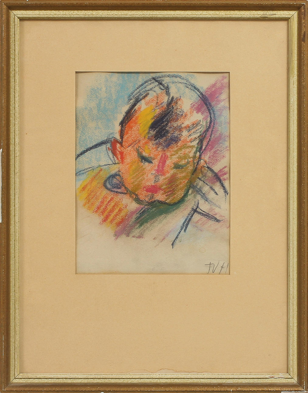 TORA VEGA HOLMSTRÖM. pastell, monogramsign.