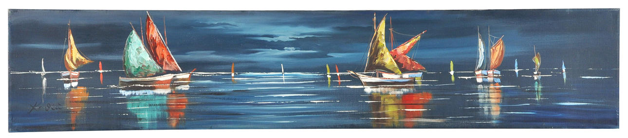 SIGNIERT ROCHIN O.Ä. Nattlig seglingstur eller båtar på natten.