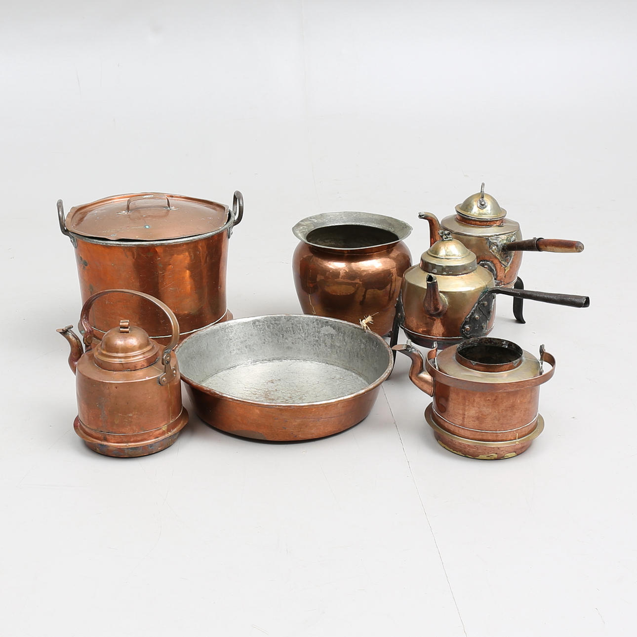 KOPPAR, 7 delar, 1800/1900-tal.