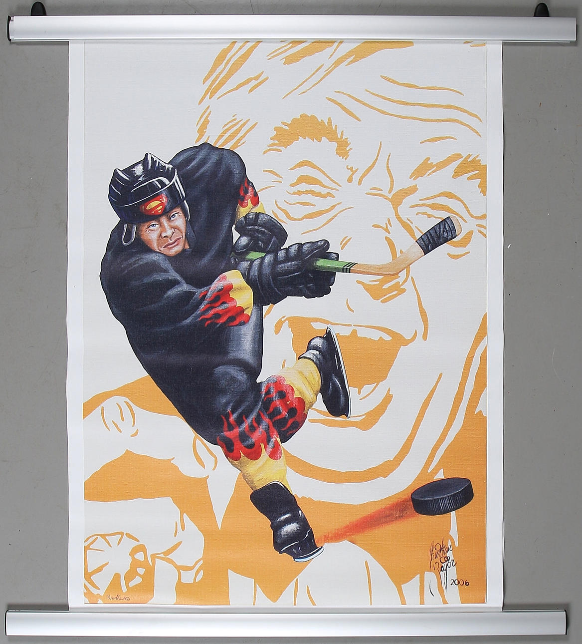 CHRISTIAN BEIJER. "Nymålad", serigrafi på canvas, signerad i trycket. 2000-tal.