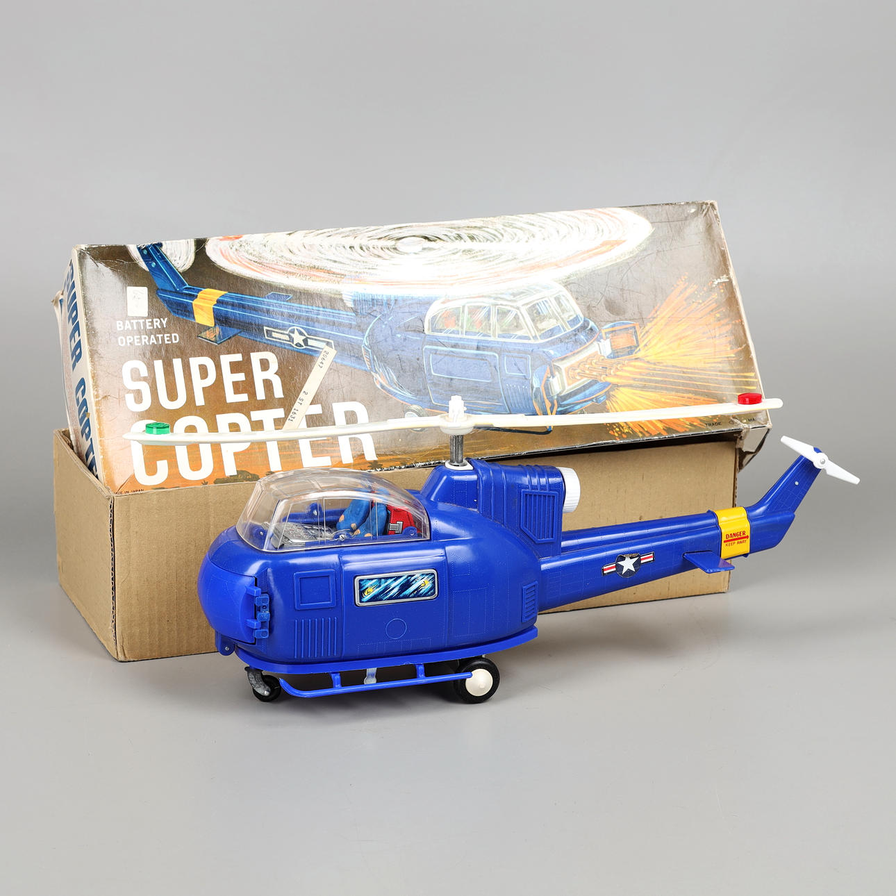 SUPER BRITE COPTER 模型　当時物　レトロ Vintage 60s Plastic S.H Horikawa Super Brite Copter US Army