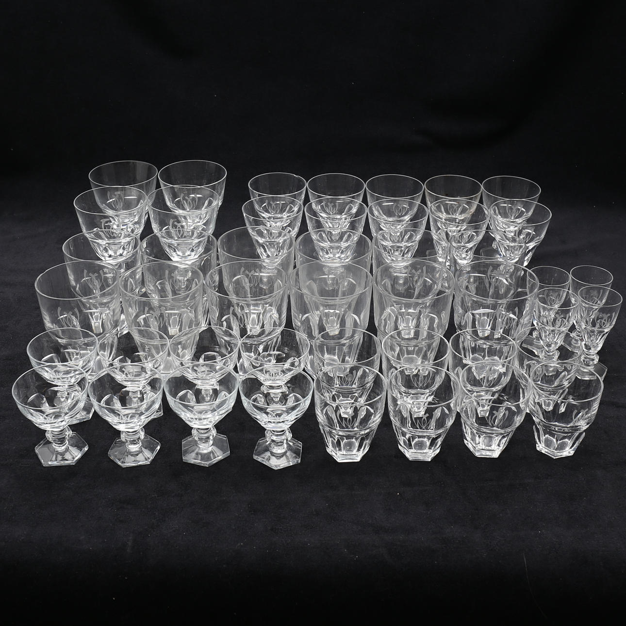 GLAS, 46 delar, Orrefors, 1900-tal.