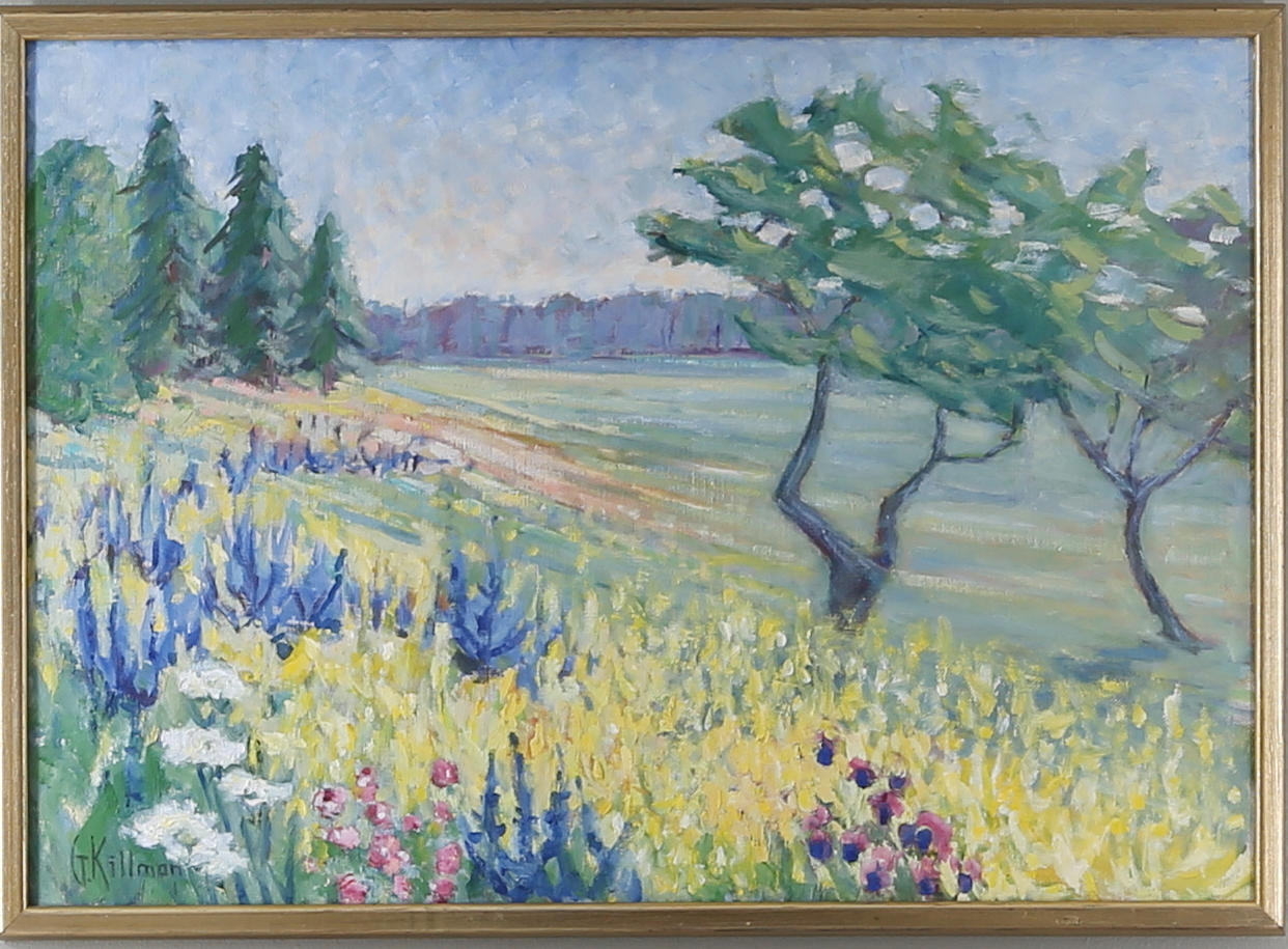 OIDENTIFIERAD KONSTNÄR. "Sommaräng Gotland", olja på duk, signerad G. Killman.