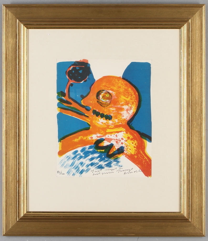 BENGT LINDSTRÖM. Komposition, färglitografi, signerad och numerad 186/200.