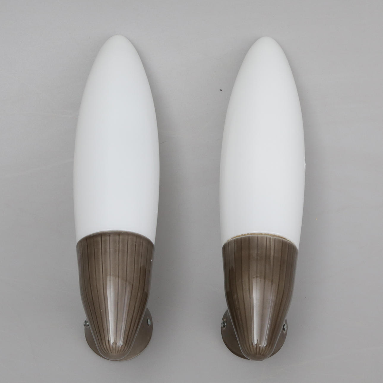 BADRUMSARMATURER, 2 st, glas/keramik.